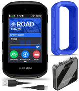 Garmin Edge 850 Compact GPS Cycling Computer, 2.7" Color Touchscreen Display, Bike-Specific Mapping, Advanced Training & Performance Insights + Blue Silicone Case w/ Wearable4U PowerBank Bundle 1