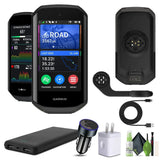 Garmin Edge 1050, Premium Bicycle Computer, Advanced Bicycle Training and Group Ride Features & Messaging, Built-in Speaker, Road Hazard Alerts Bike-Computer Bundle with Cleaning Kit + Accessories 1