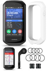 Garmin Edge 1050 Premium Cycling Computer Bundle - Color Touchscreen, Built-in Speaker, Training & Group Ride, Road Alerts with PlayBetter Silicone Case (White), Screen Protectors, Tether & More 1