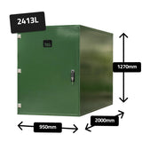 Tuffbox Bi-Bike Locker Outdoor Metal Bike Storage Shed for 2 Bikes 2