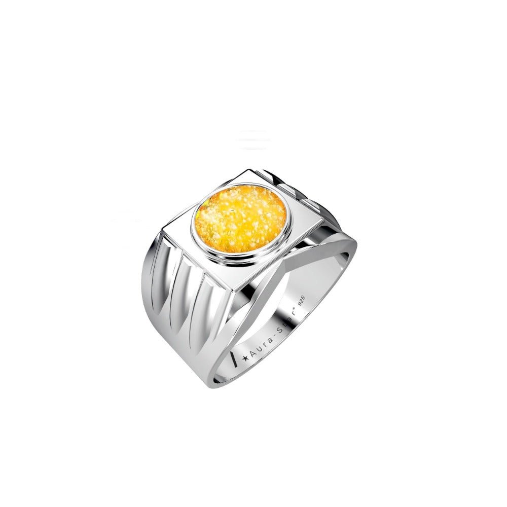 Ashes Infused JewelleryAura-Star Mens Ring Ardor