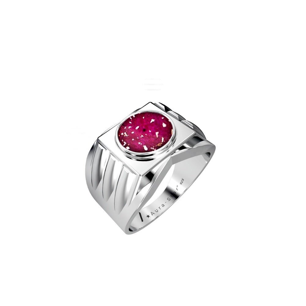 Ashes Infused JewelleryAura-Star Mens Ring Ardor