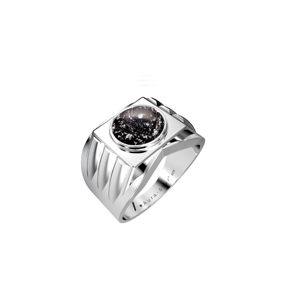 Ashes Infused JewelleryAura-Star Mens Ring Ardor