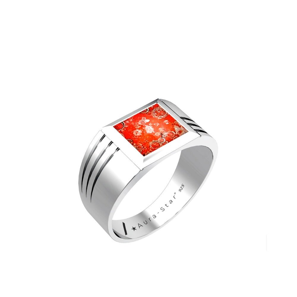 Ashes Infused JewelleryAura-Star Mens Ring Evoke