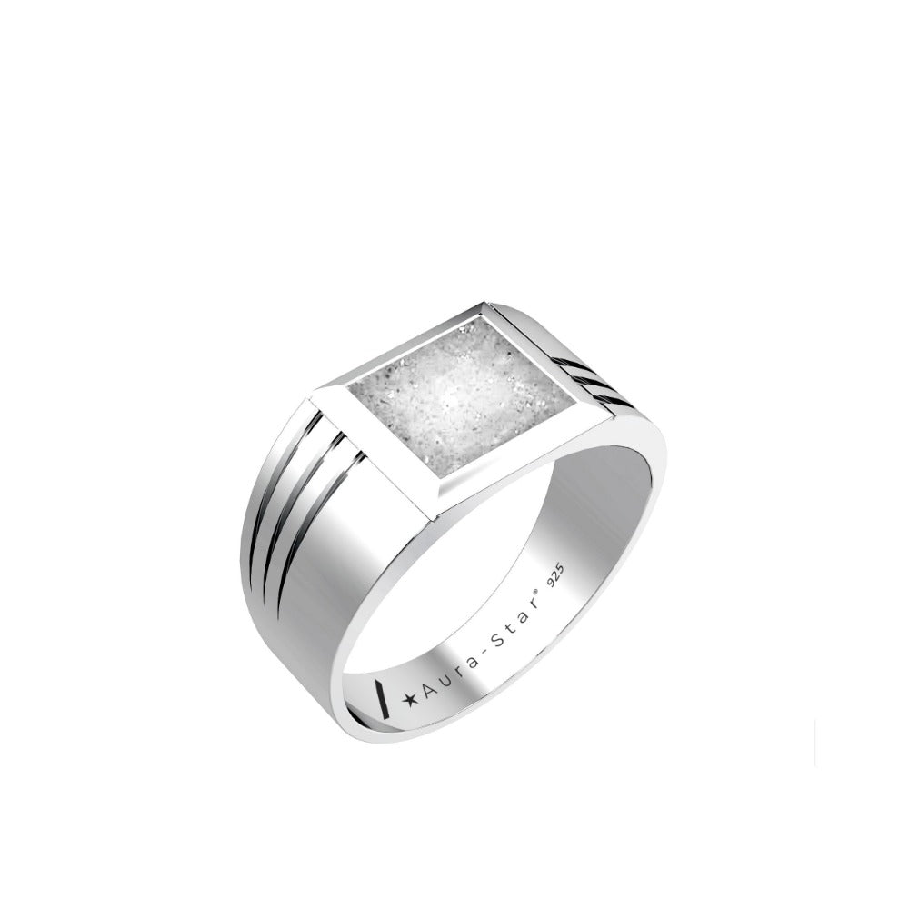 Ashes Infused JewelleryAura-Star Mens Ring Evoke