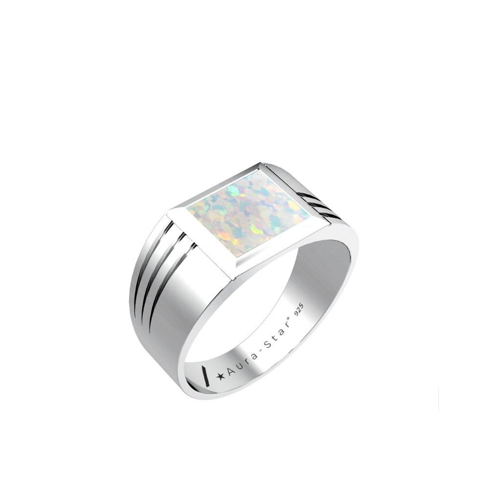 Ashes Infused JewelleryAura-Star Mens Ring Evoke