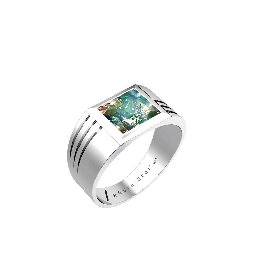 Ashes Infused JewelleryAura-Star Mens Ring Evoke