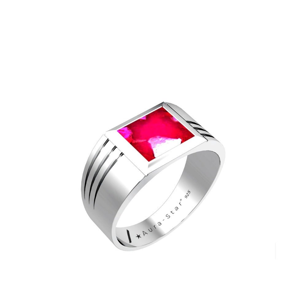 Ashes Infused JewelleryAura-Star Mens Ring Evoke