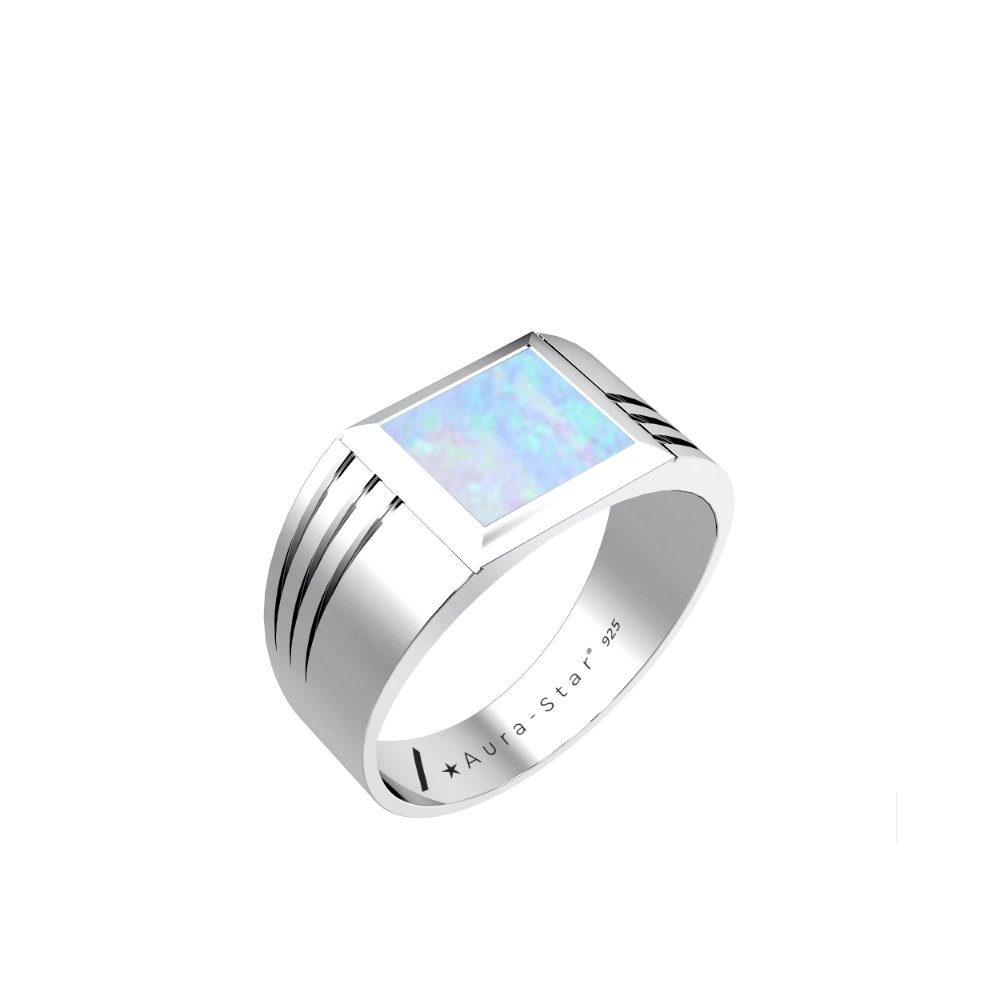 Ashes Infused JewelleryAura-Star Mens Ring Evoke
