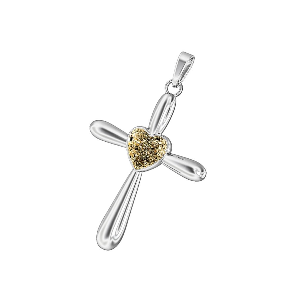 Ashes Infused JewelleryAura Star Pendant Crucifix Heart