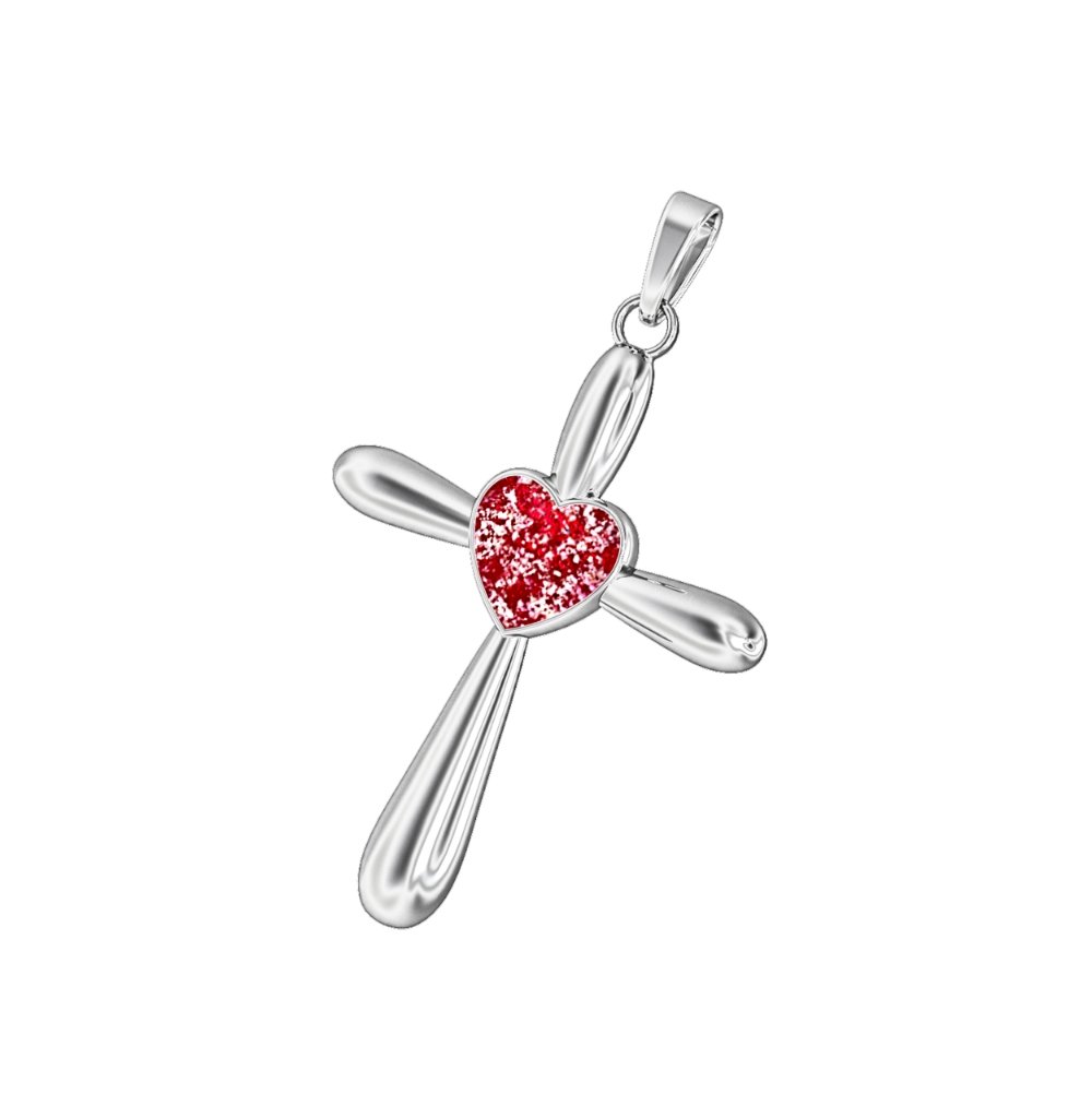 Ashes Infused JewelleryAura Star Pendant Crucifix Heart