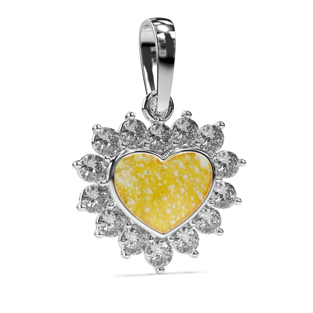 Ashes Infused JewelleryAura Star Pendant Diamond Heart