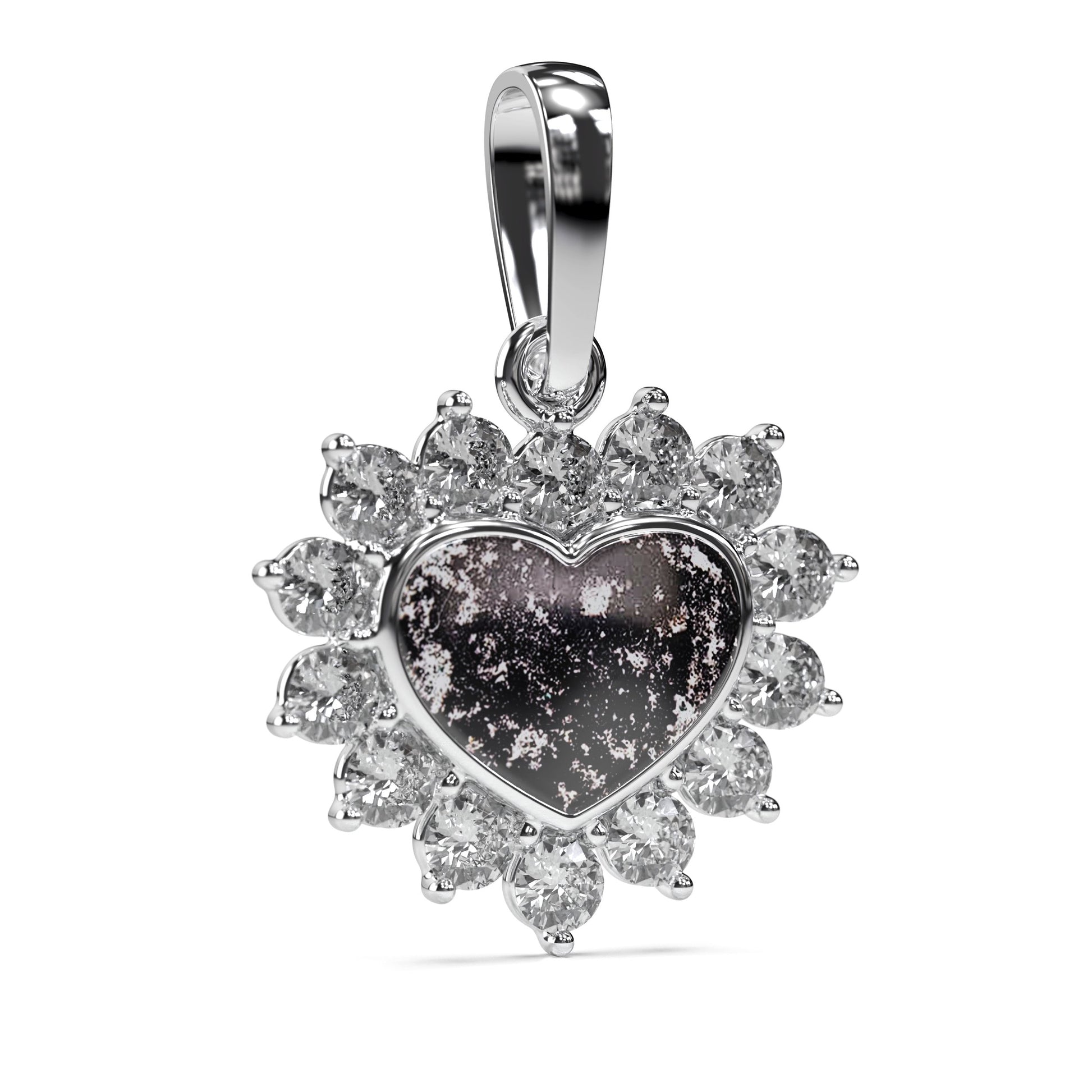 Ashes Infused JewelleryAura Star Pendant Diamond Heart