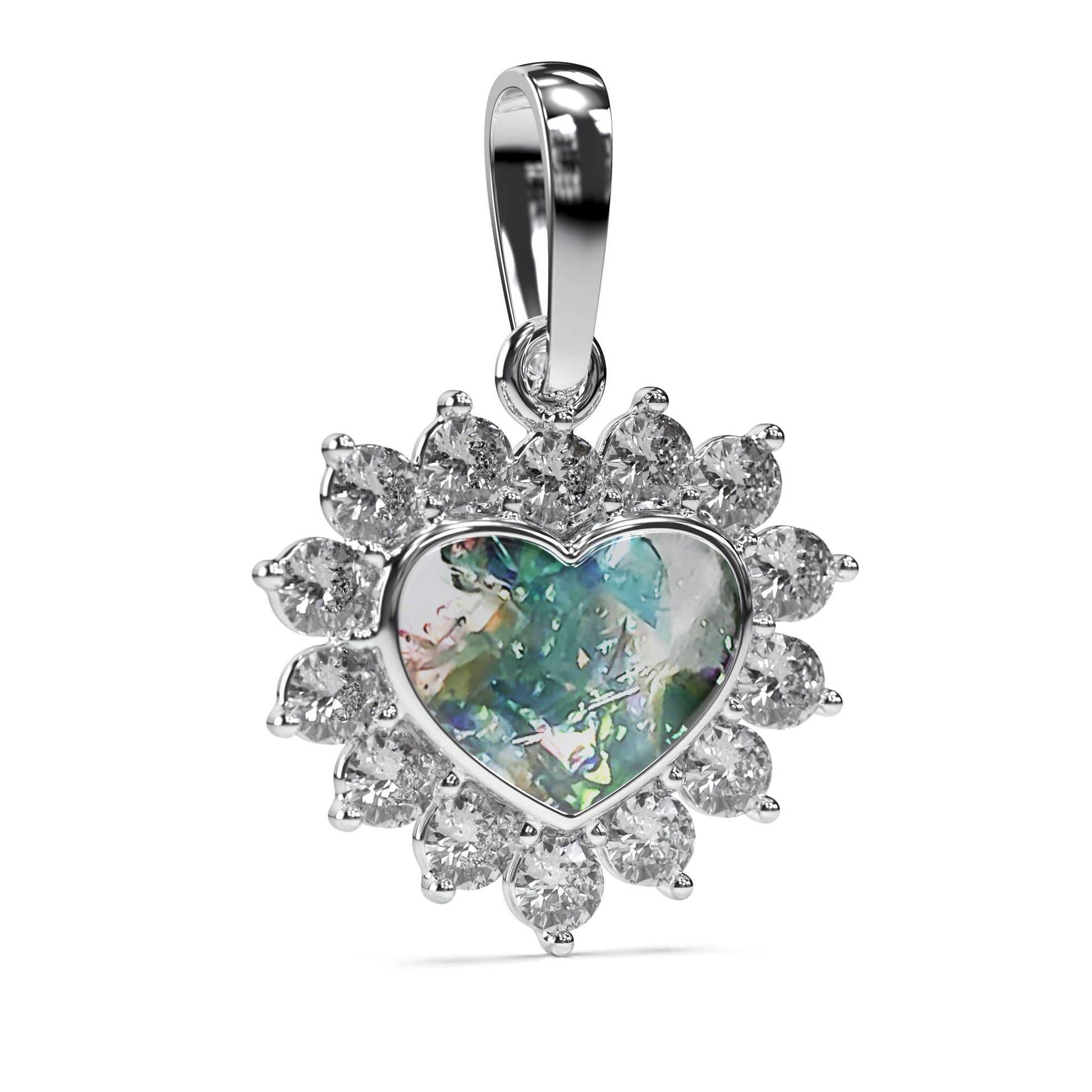 Ashes Infused JewelleryAura Star Pendant Diamond Heart