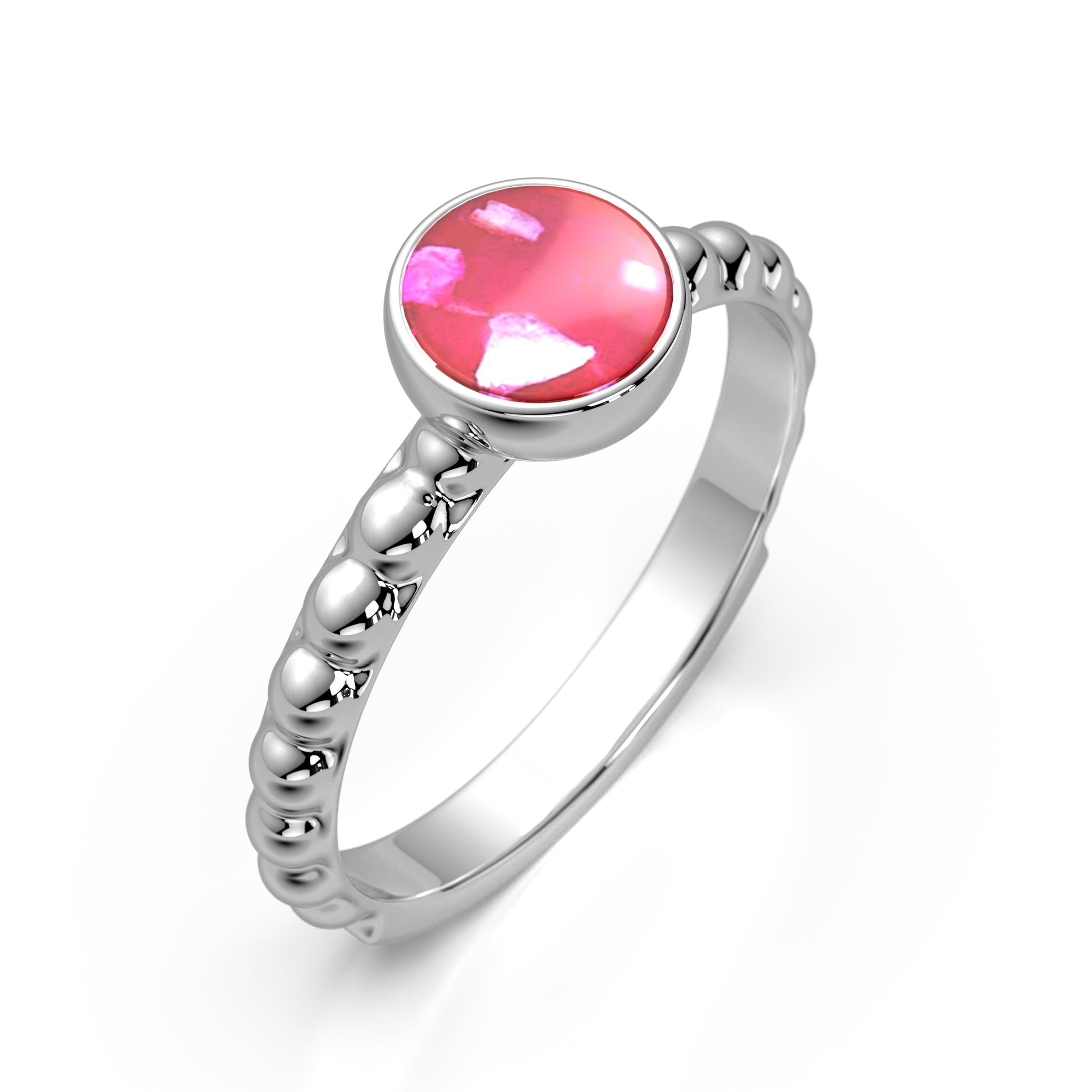 Ashes Infused JewelleryAura-Star Ring Bubble Round