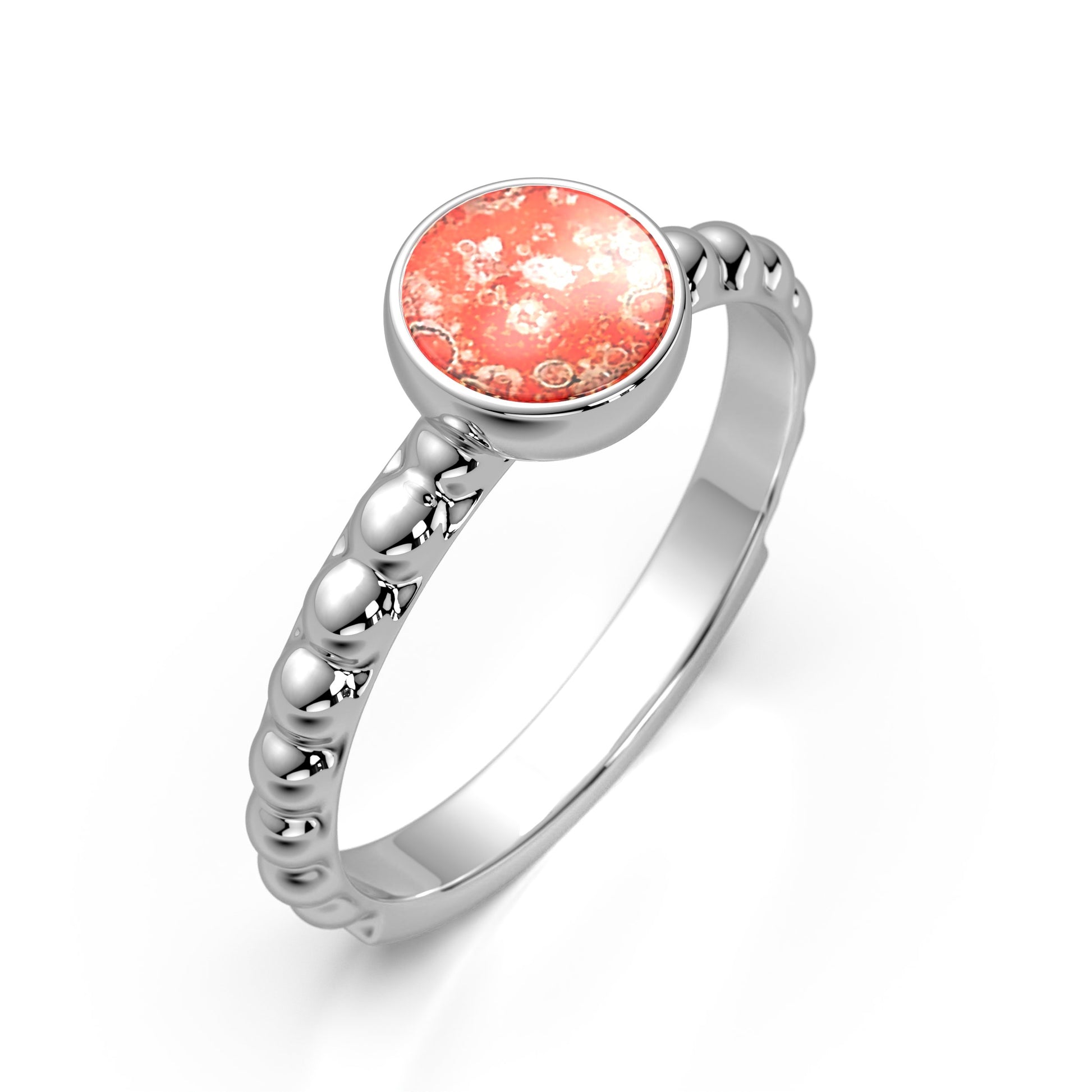 Ashes Infused JewelleryAura-Star Ring Bubble Round