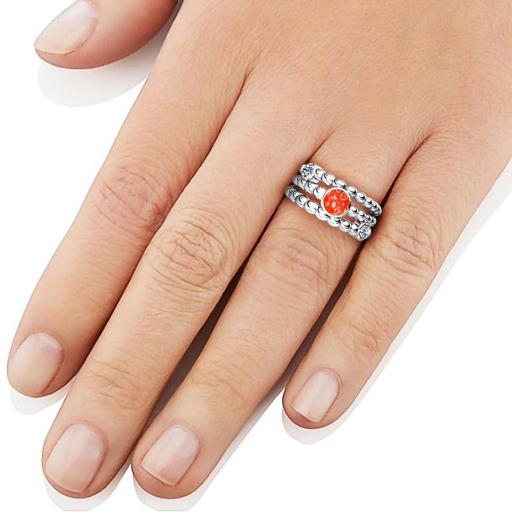 Ashes Infused JewelleryAura-Star Ring Desire