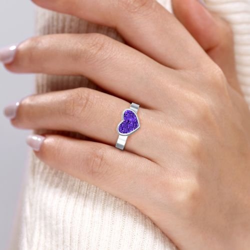 Ashes Infused JewelleryAura-Star Ring Heart