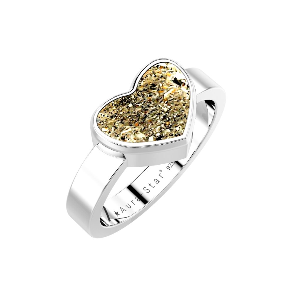 Ashes Infused JewelleryAura-Star Ring Heart