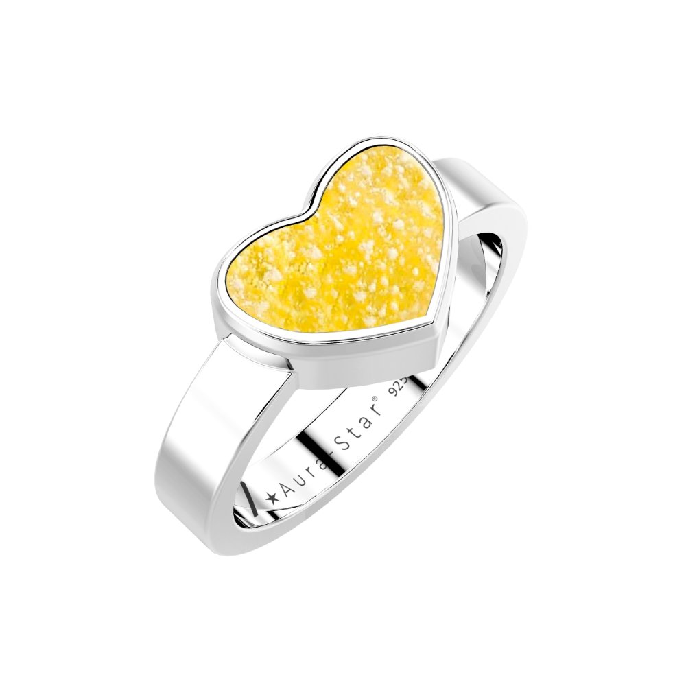 Ashes Infused JewelleryAura-Star Ring Heart