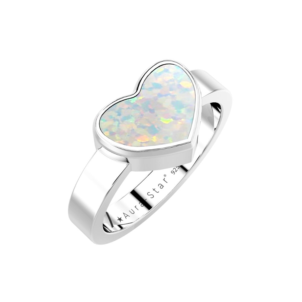 Ashes Infused JewelleryAura-Star Ring Heart