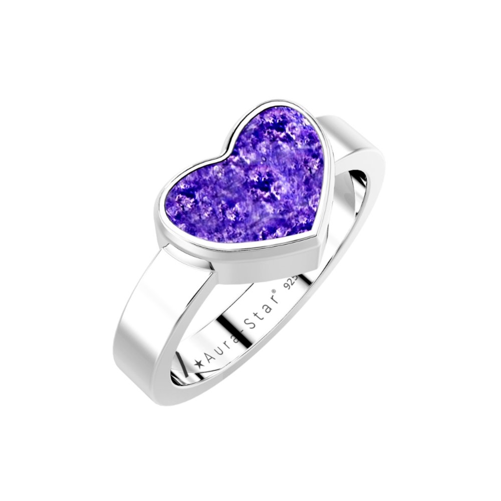 Ashes Infused JewelleryAura-Star Ring Heart