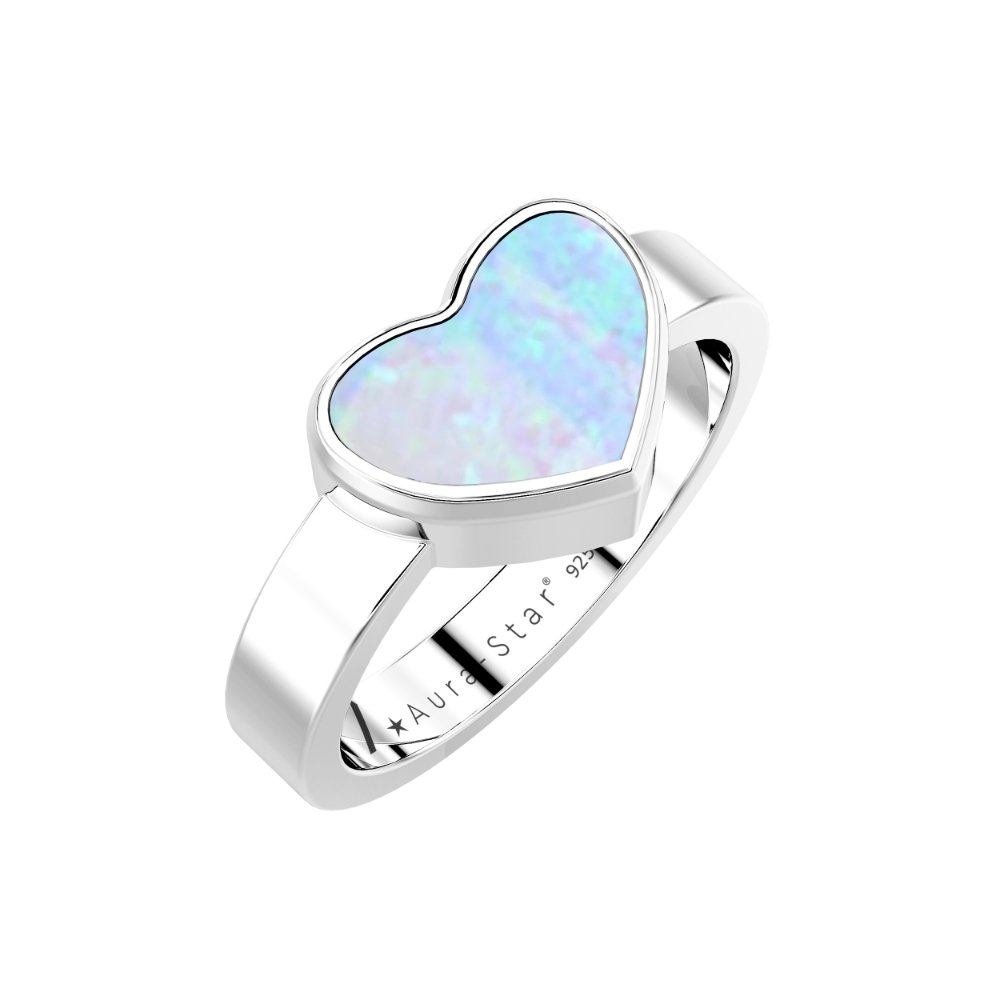 Ashes Infused JewelleryAura-Star Ring Heart