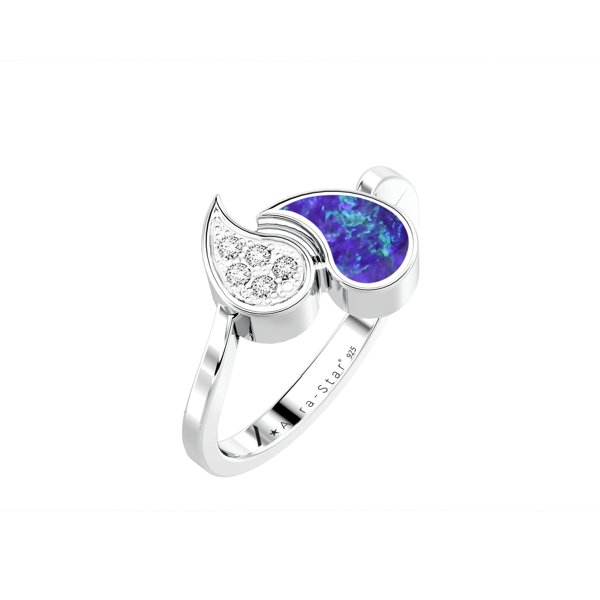 Ashes Infused JewelleryAura-Star Ring Teardrops