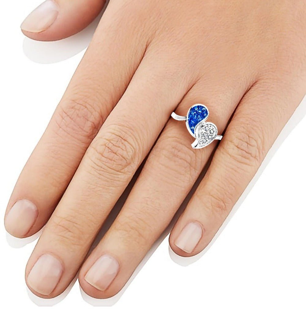 Ashes Infused JewelleryAura-Star Ring Teardrops